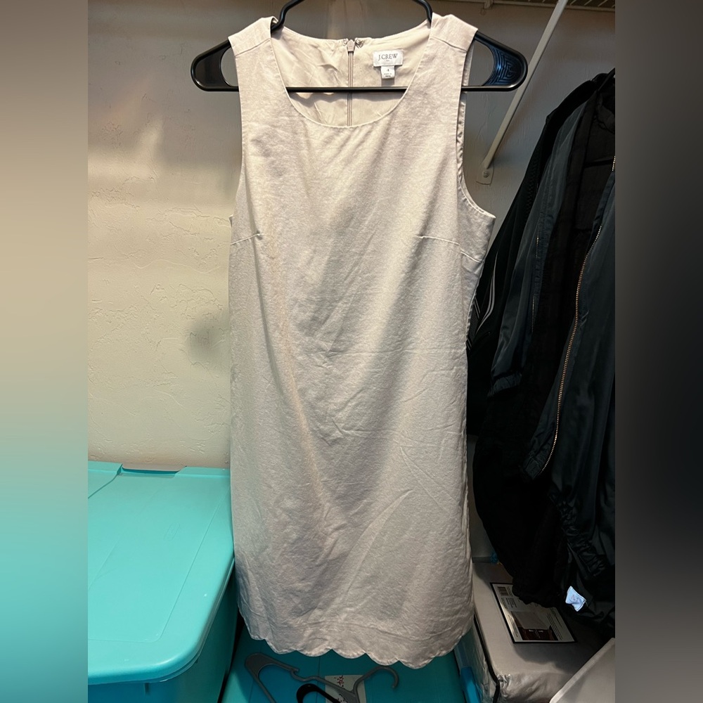 J. Crew Off-White Sleeveless Dress